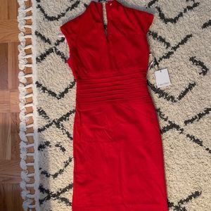 Red midi bodycon Calvin Klein dress